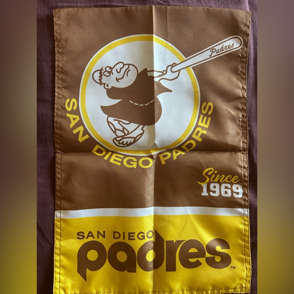 San Diego Padres Brown and Yellow Garden Flag